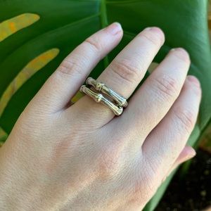 Tiffany & Co. Vintage Bamboo silver rings size 6